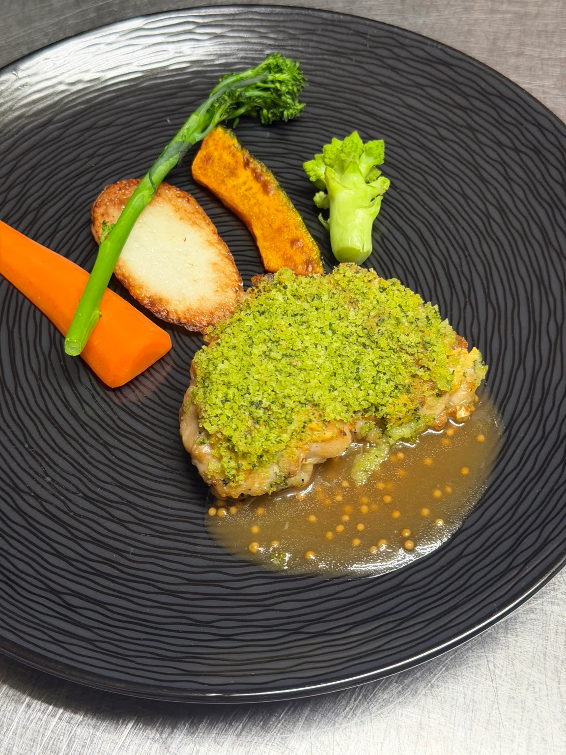 鶏の香草パン粉焼き