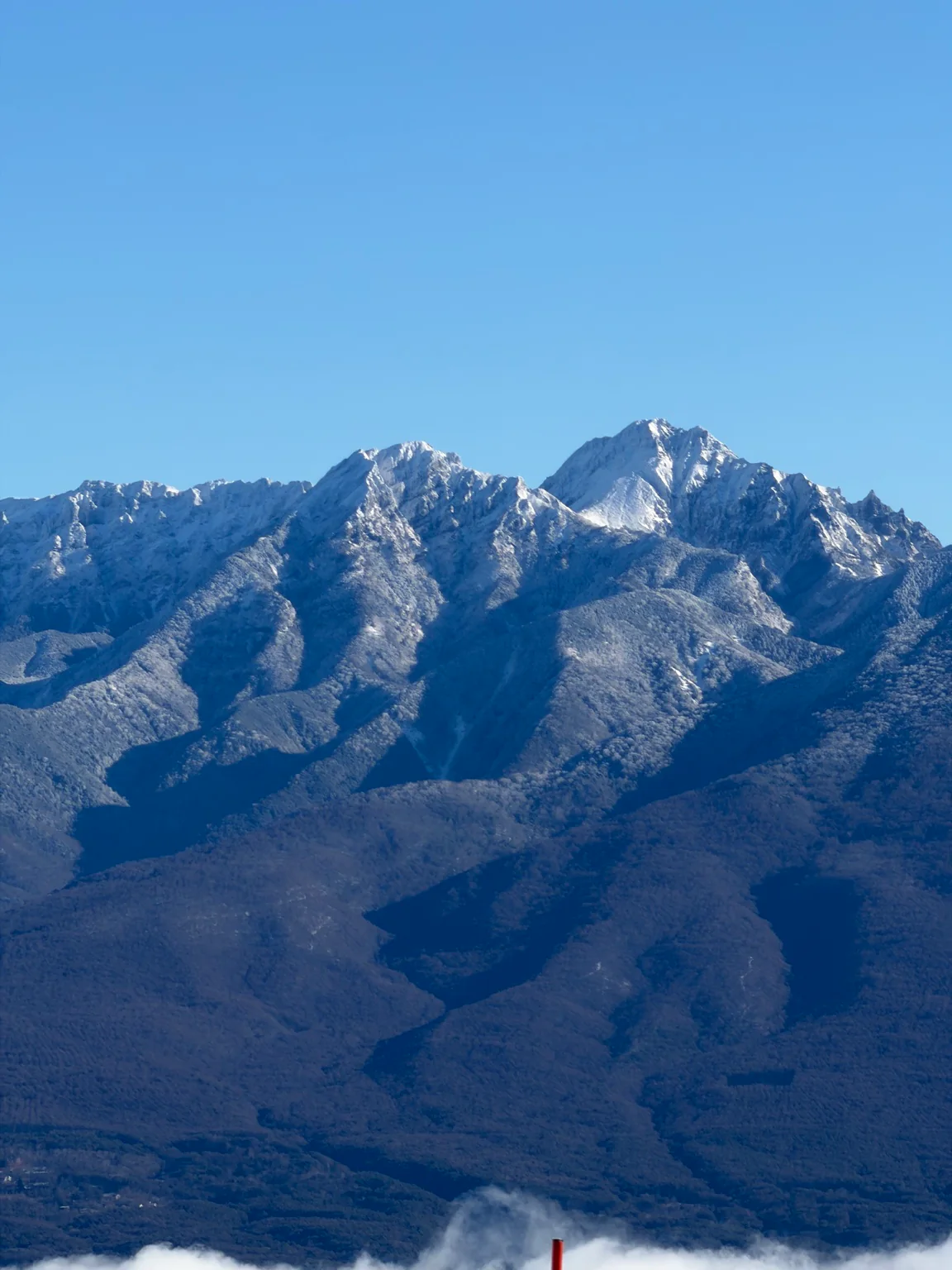 雪化粧した八ヶ岳