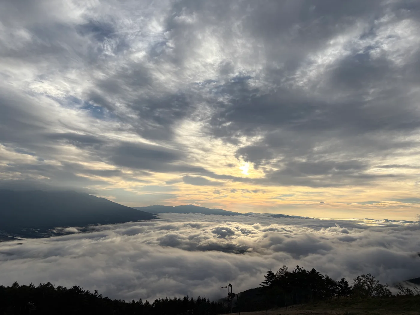 富士見パノラマリゾートから見た雲海(9月末から11月上旬)