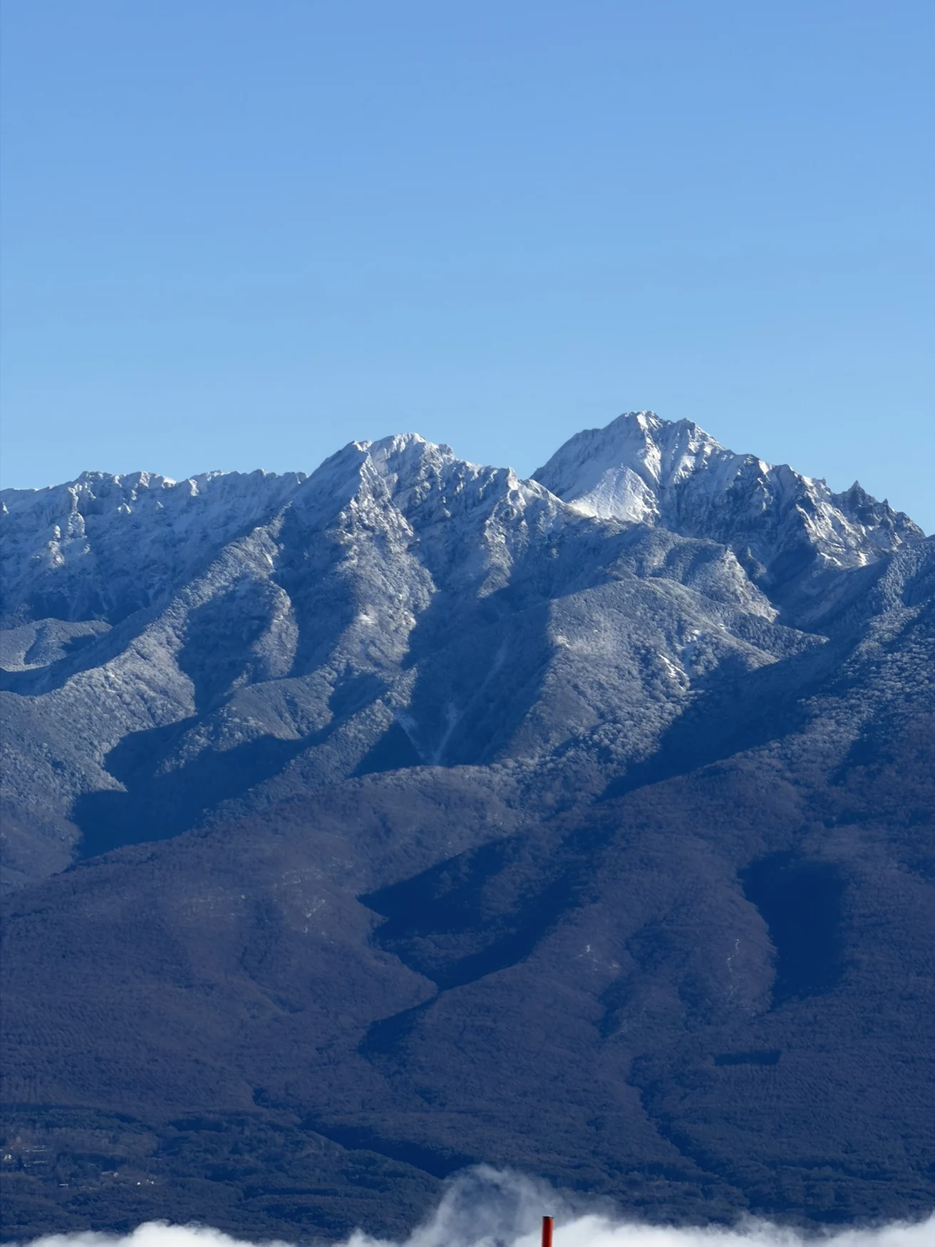 富士見パノラマ：雪化粧した八ヶ岳